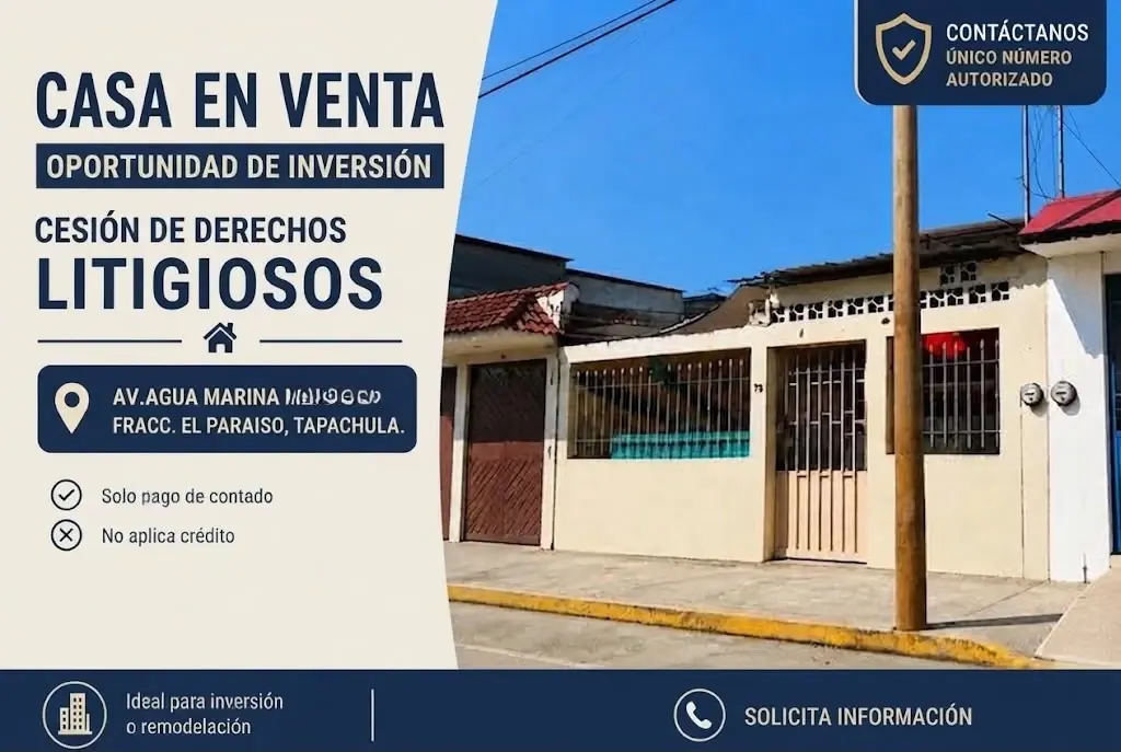 Casa en venta en El Paraiso, Tapachula — foto 1 de 6
