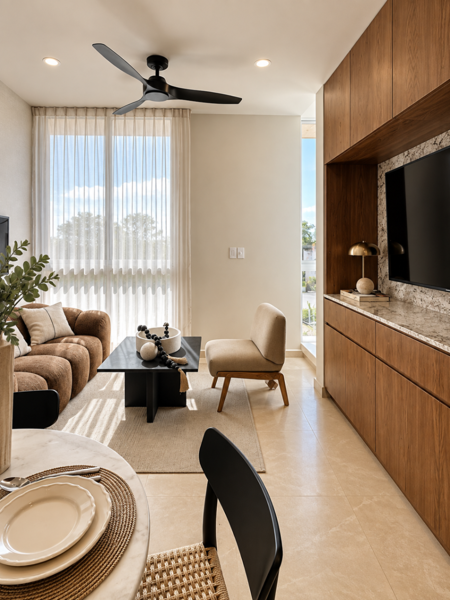 Departamento NUEVO en venta en planta baja dentro de Mérida Yucatán.