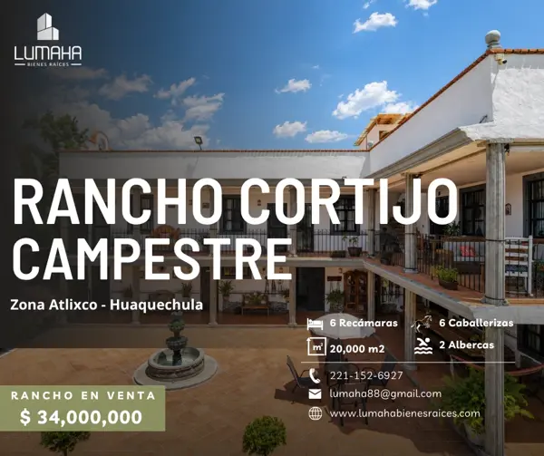 Finca-Rancho en venta en Huaquechula, Huaquechula, Puebla
