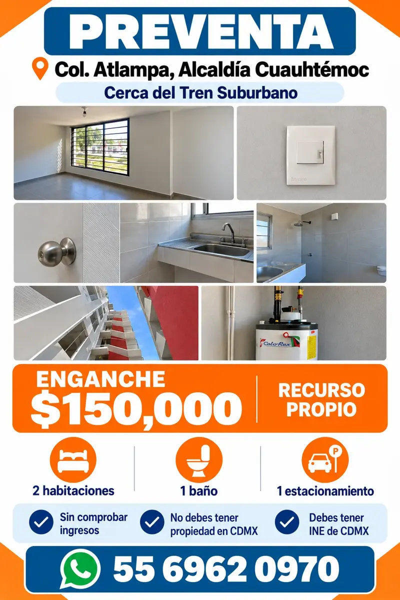 Departamento en venta en Atlampa, Cuauhtémoc — foto 1 de 3