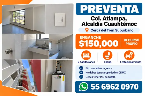 Departamento en venta en Atlampa, Cuauhtémoc — foto 3 de 3