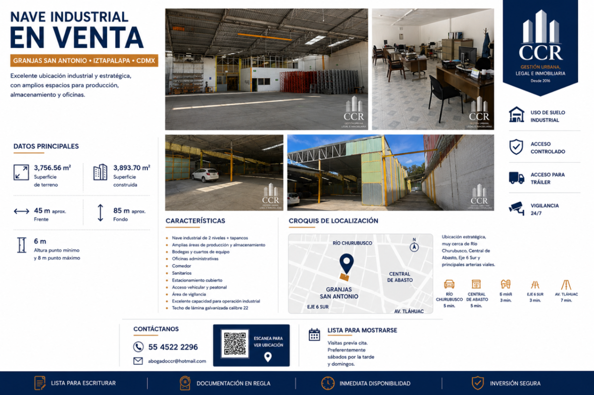 Nave en venta en Granjas de San Antonio, Iztapalapa — foto 1 de 7