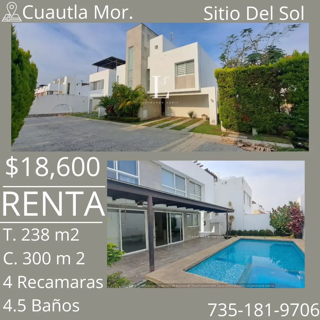 Casa en renta en Sitio del Sol, Cuautla — foto 1 de 43