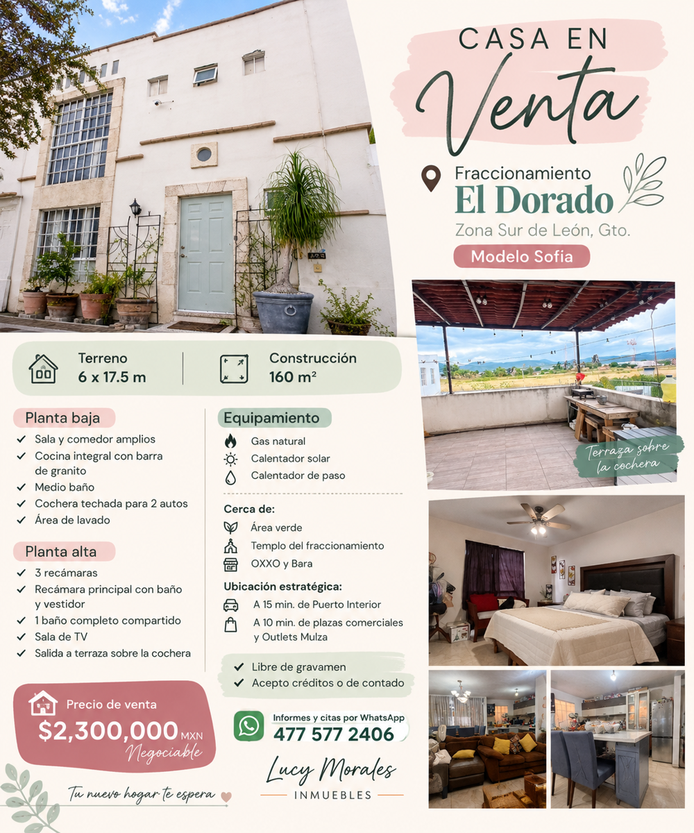 Casa en venta en El Dorado, León — foto 1 de 7