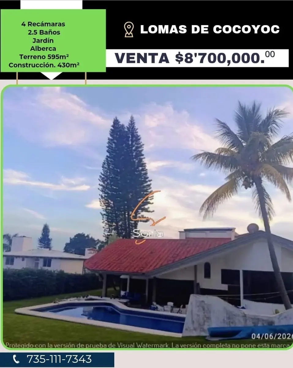 Casa en venta en Lomas de Cocoyoc, Atlatlahucan — foto 1 de 13