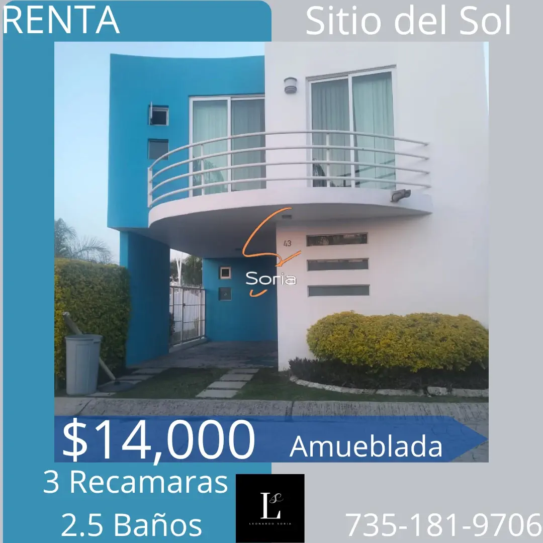 Casa en renta en Sitio del Sol, Cuautla — foto 1 de 9