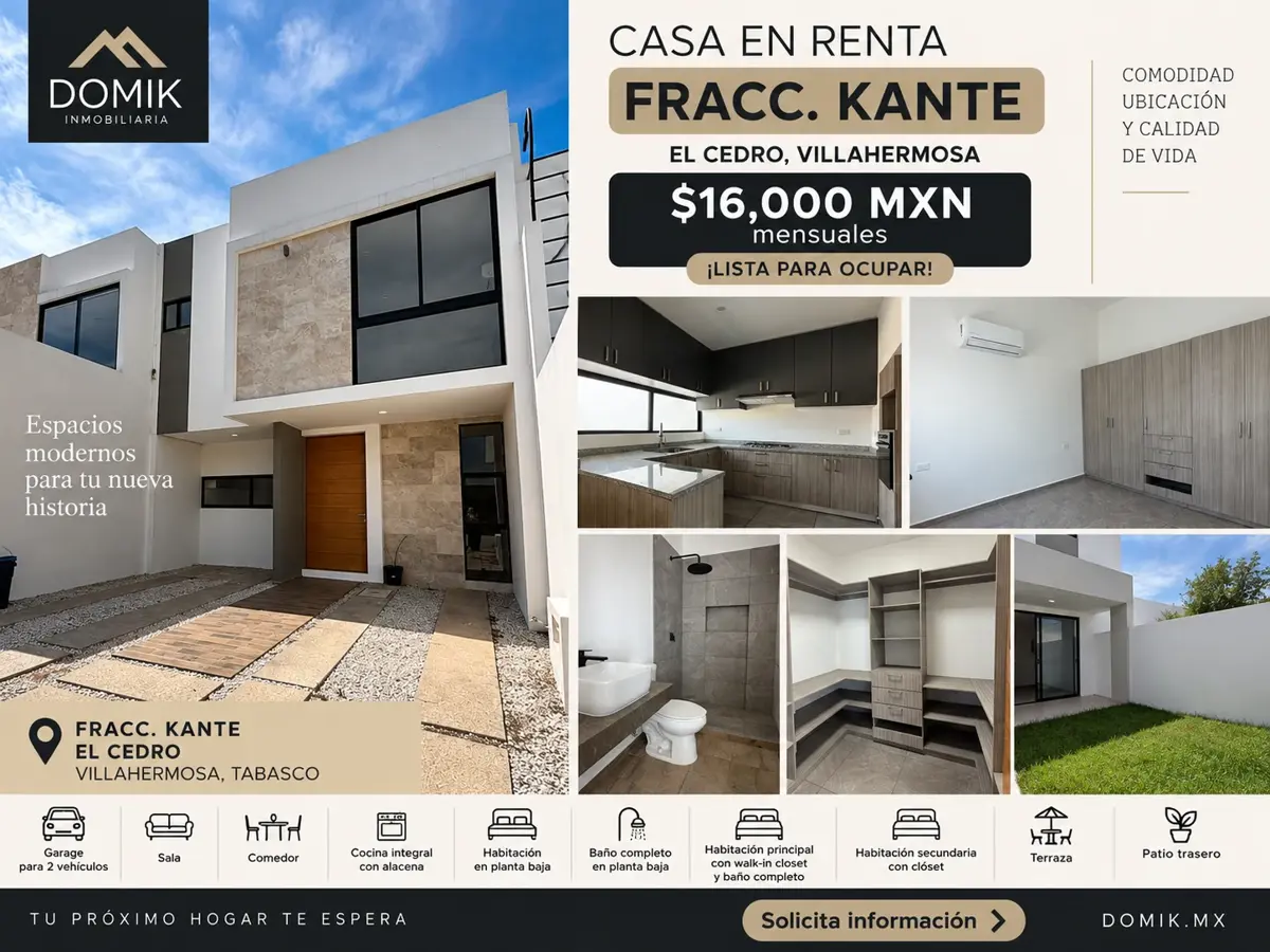 Casa en renta en El Cedro, Nacajuca — foto 1 de 15