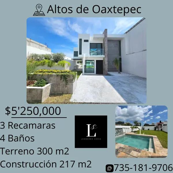 Casa en venta en Altos de Oaxtepec, Yautepec, Morelos