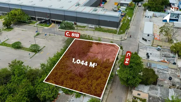 TERRENO DE 1,044M2 DE USO MIXTO EN VENTA DETRÁS DE SAMS AVIACIÓN, MÉRIDA, YUCATÁN.