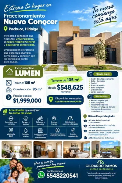 Casa Lumen en Fracc Nuevo Conocer en Pachuca hidalgo