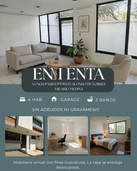 Amplia Casa en Renta en La Alameda, León: 3 Recámaras, 3 niveles