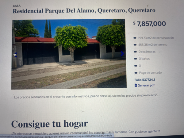 Casa en venta en Residencial Parque del Álamo, Querétaro