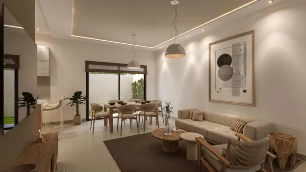 Casa nueva en venta en Saltillo con 2 recámaras + espacio flex, jardín posterior. Modelo Sierra