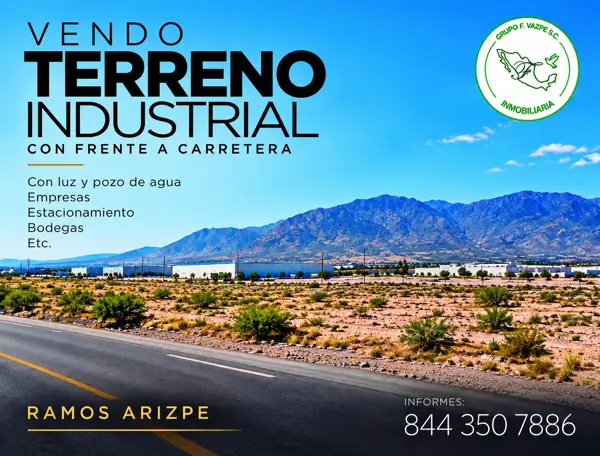 Terreno Industrial en Venta | 8 Hectáreas 650 m² | Ramos Arizpe