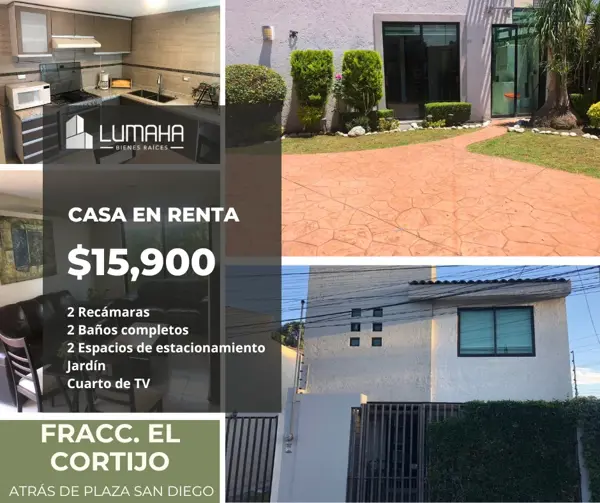 Casa en renta en Cortijo San Diego, San Pedro Cholula, Puebla