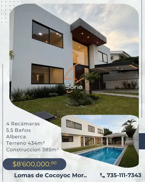 Casa en venta en Lomas de Cocoyoc, Atlatlahucan — foto 1 de 52