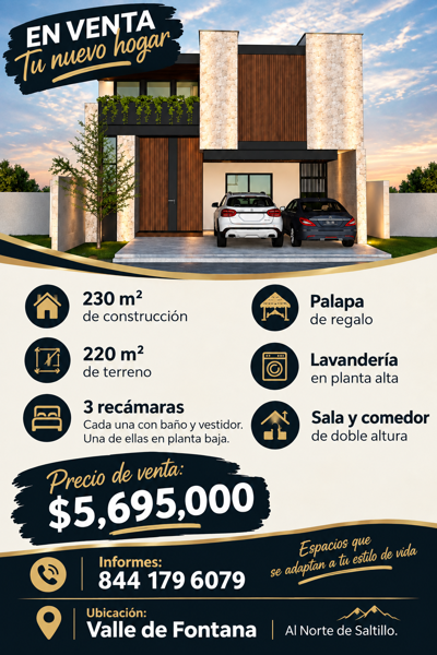 Estrena casa en Valle de Fontana