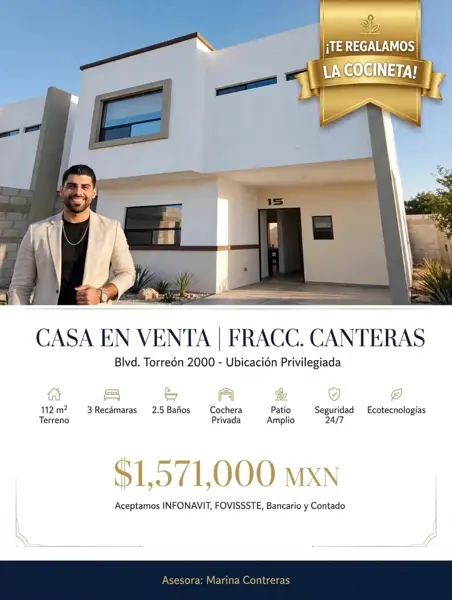 Casa en venta en Las Canteras, Torreón — foto 2 de 22