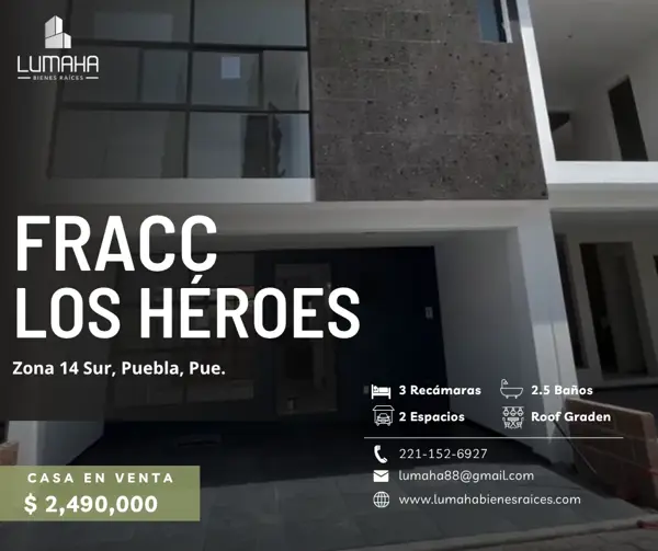 Casa en venta en Los Héroes de Puebla, Puebla, Puebla