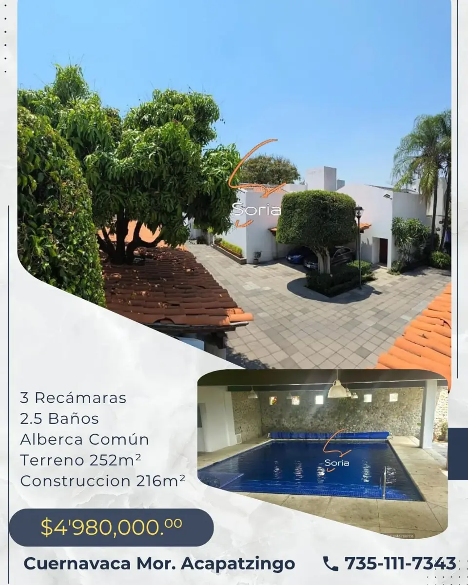 Casa en venta en Acapatzingo, Cuernavaca — foto 1 de 19