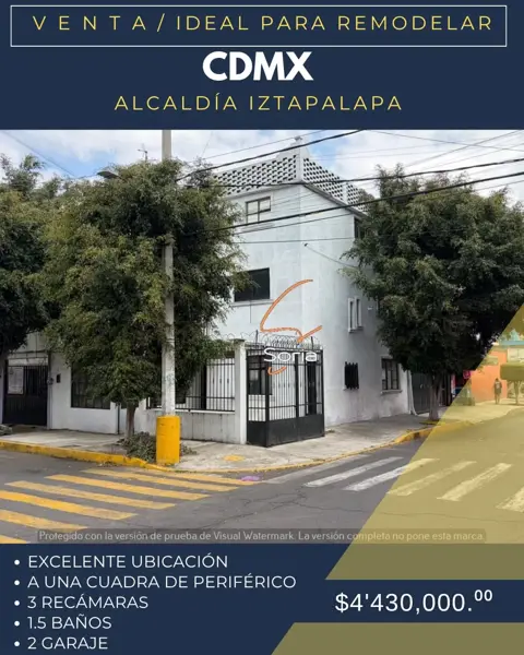 CASA EN CDMX ALCALDIA IZTAPALAPA

MAGNIFICA CASA  PARA REMODELAR