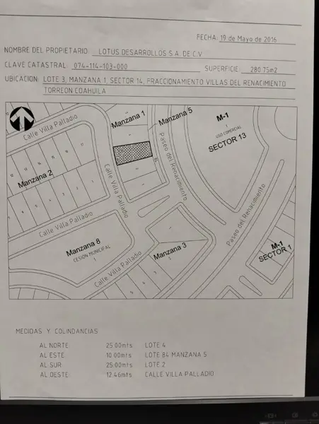 TERRENO VENTA VILLAS DEL RENACIMIENTO