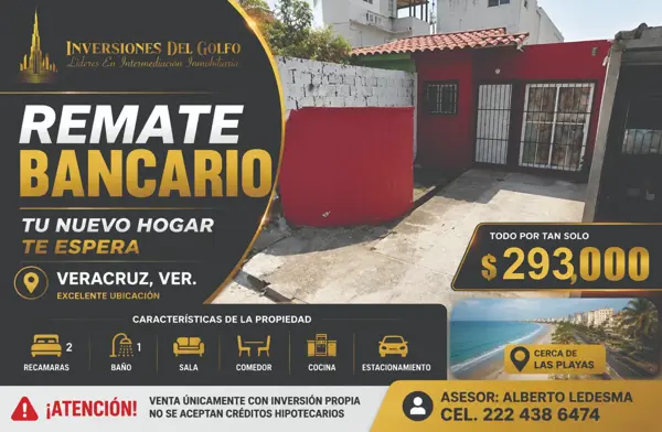 Oportunidad de Remate: Casa en Veracruz cerca de Servicios Clave