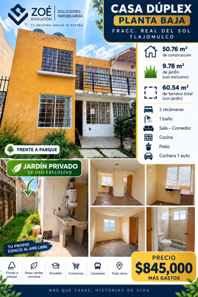 Casa duplex planta baja
