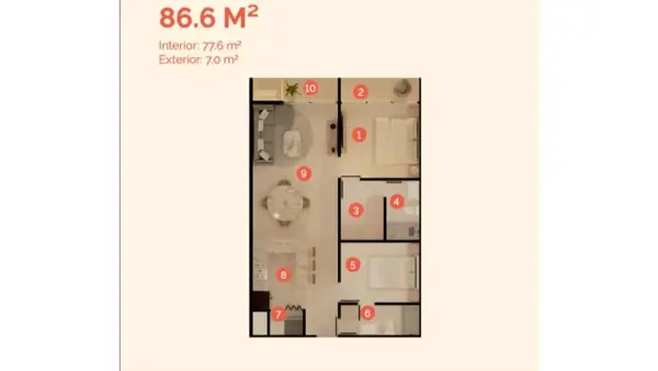Departamento en venta en Zona Clouhtier, San Pedro Garza García — foto 2 de 6