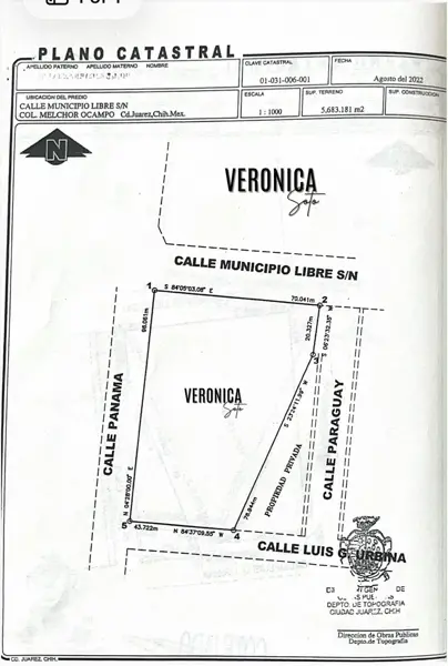 TERRENO EN VENTA | COL. MELCHOR OCAMPO