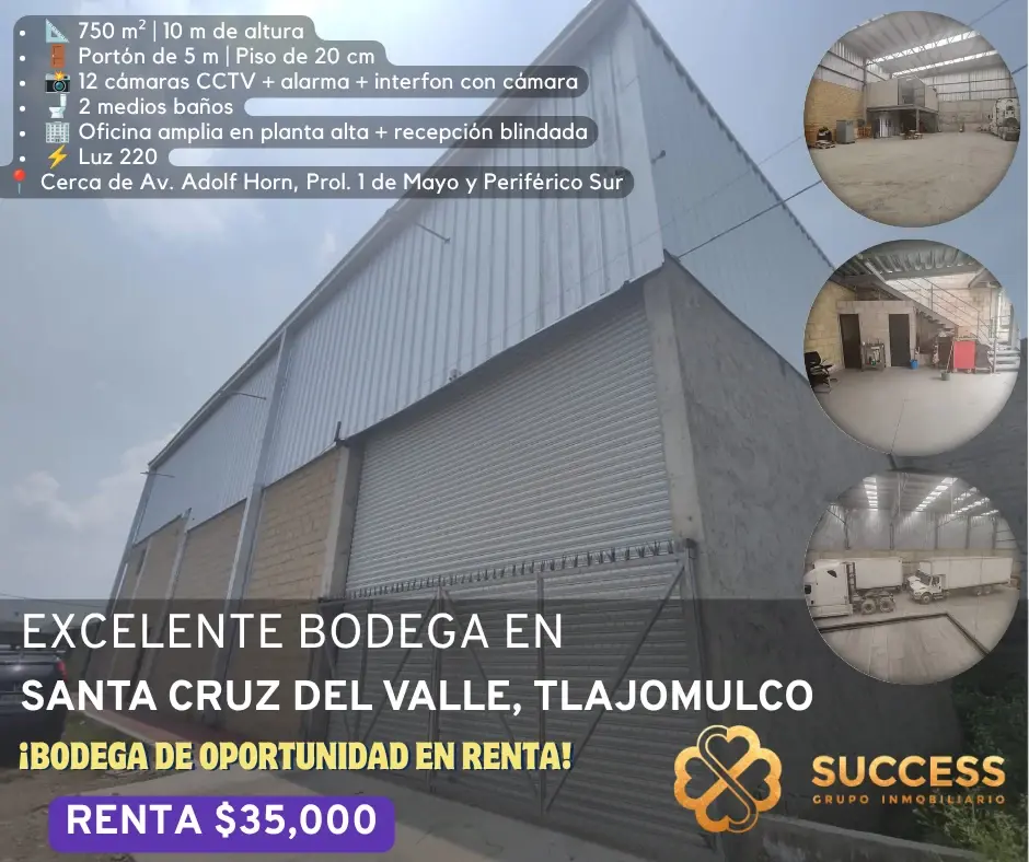 Bodega en renta en Santa Cruz del Valle, Tlajomulco de Zúñiga — foto 1 de 13