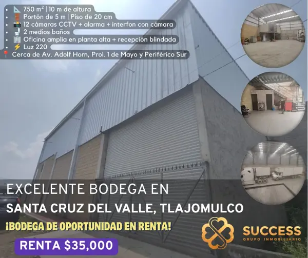 Bodega en Renta – Santa Cruz del Valle, Tlajomulco