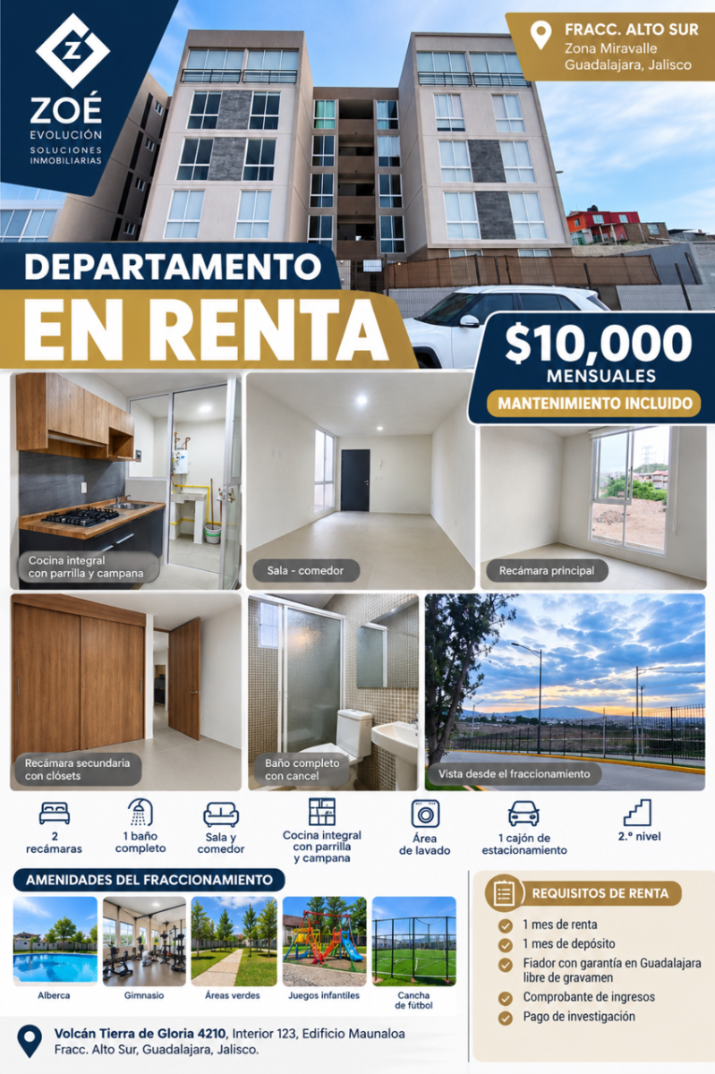 Departamento en renta en INFONAVIT Miravalle, San Pedro Tlaquepaque — foto 1 de 24