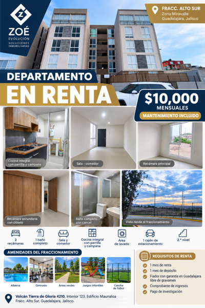 Departamento en renta céntrico