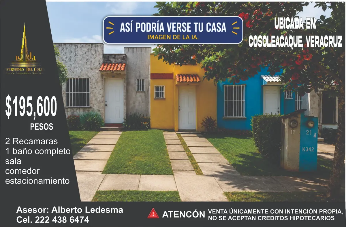 Casa en venta en Residencial las Olas, Cosoleacaque — foto 1 de 16