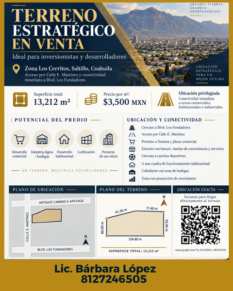 Terreno en venta en Parque Industrial Cerritos, Saltillo — foto 2 de 2