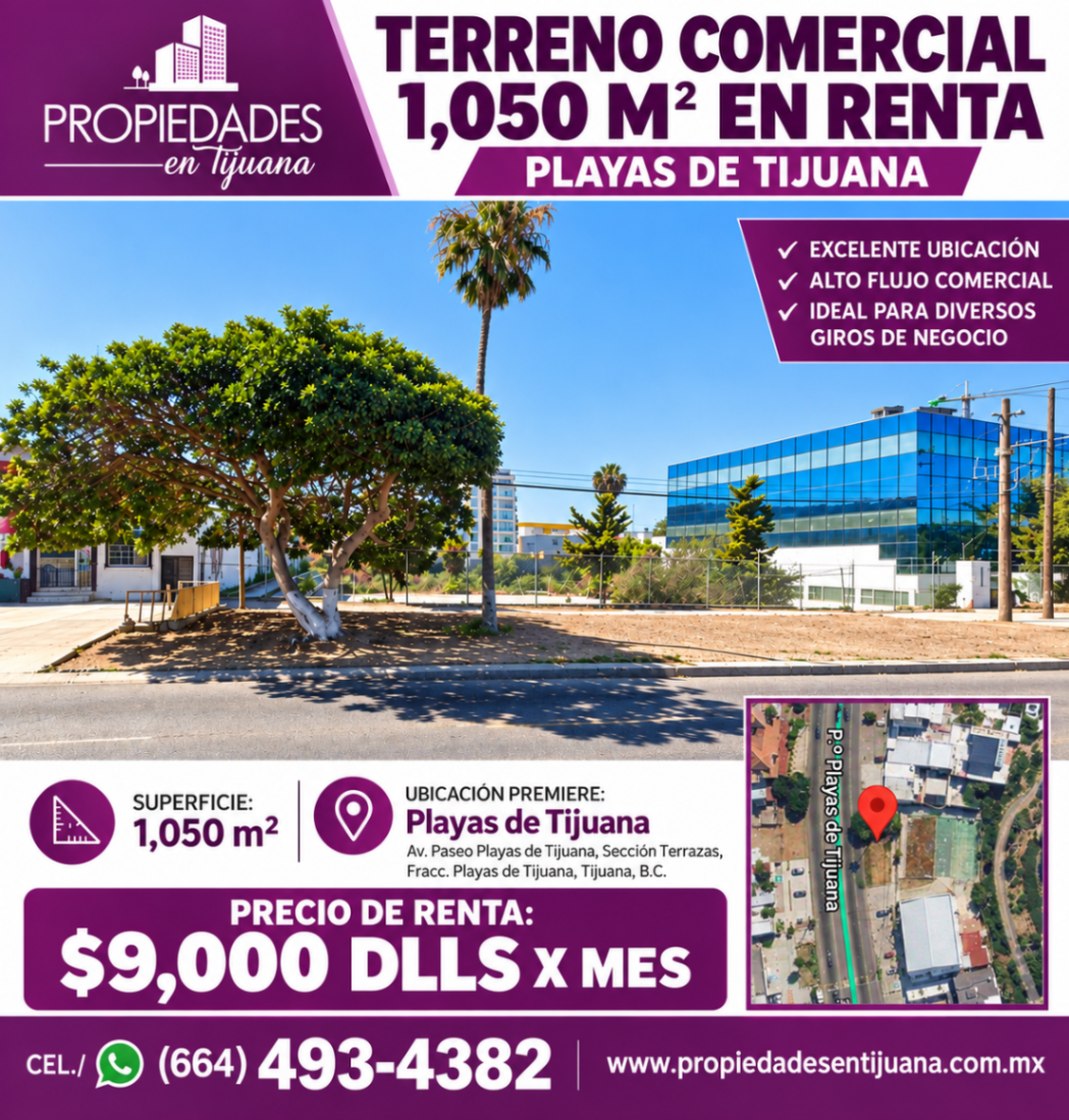 Terreno en renta en Playas de Tijuana Sección Monumental, Tijuana — foto 1 de 9