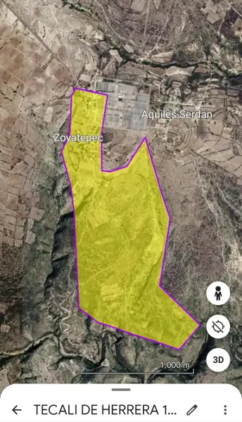 Terreno  en Venta en Aquiles Serdán, Zoyatepec, Tecali de Herrera, Puebla 144 HECTAREAS