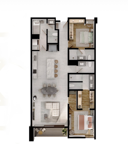 Departamento en venta en Del Valle, San Pedro Garza García — foto 2 de 9