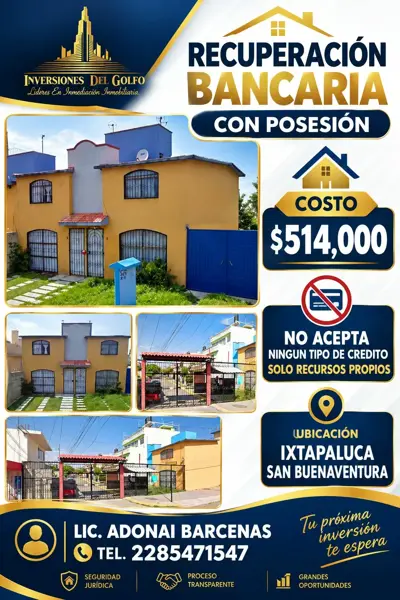 VENTA DE CASA EN IXTAPALUCA
