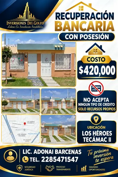 VENTA DE CASA EN TECAMAC