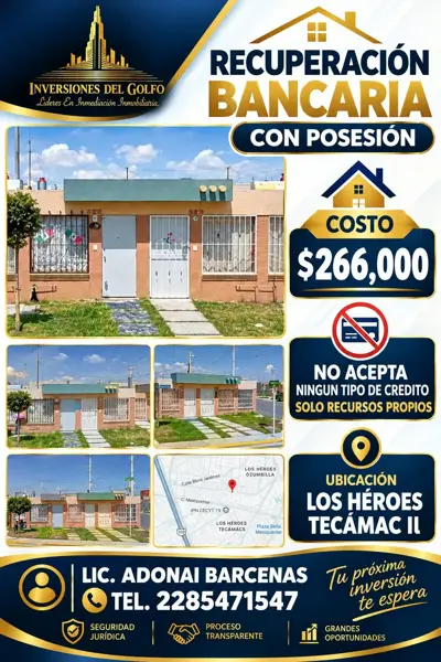 VENTA DE CASA EN TECAMAC