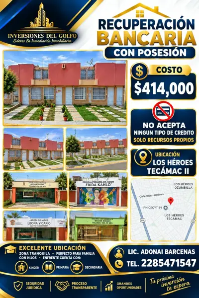 VENTA DE CASA EN TECAMAC