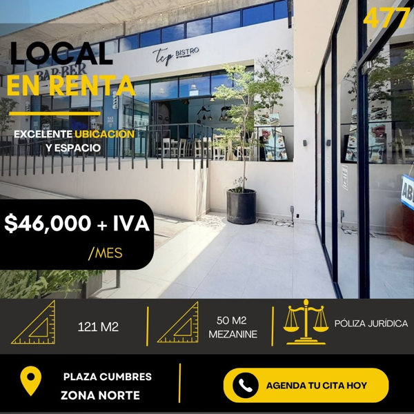 Local en renta en plaza cumbres