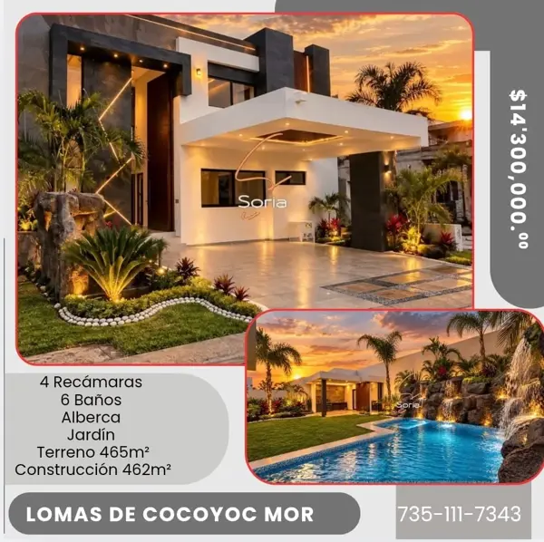 Casa en Lomas de Cocoyoc Morelos 

Rermosa residencia