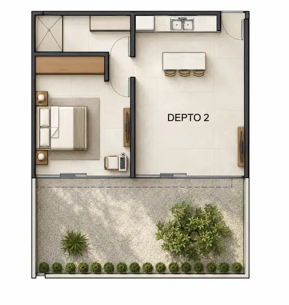 Departamento en renta en Montes de Ame, Mérida — foto 2 de 17