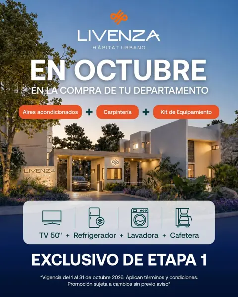 Departamento(B) en Venta en Livenza, Chuburna de Hidalgo — foto 1 de 25