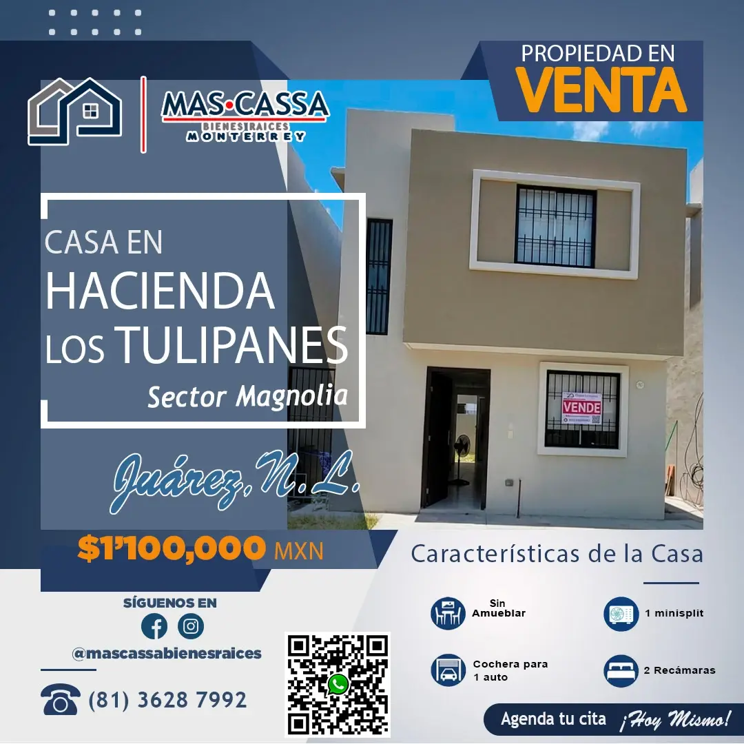 Casa en venta en Hacienda los Tulipanes, Juárez — foto 1 de 9