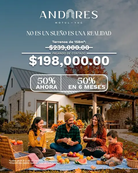 Terreno en Venta en Andares Motul
