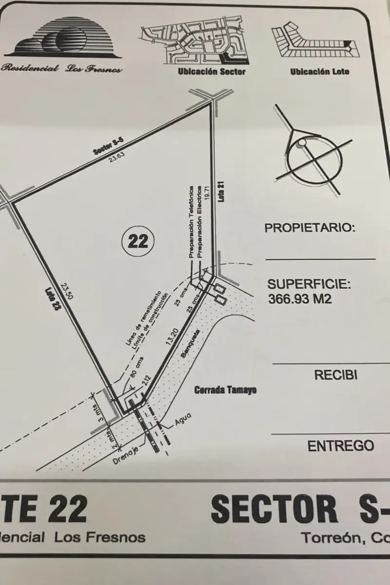 Terreno en venta en Residencial los Fresnos, Torreón